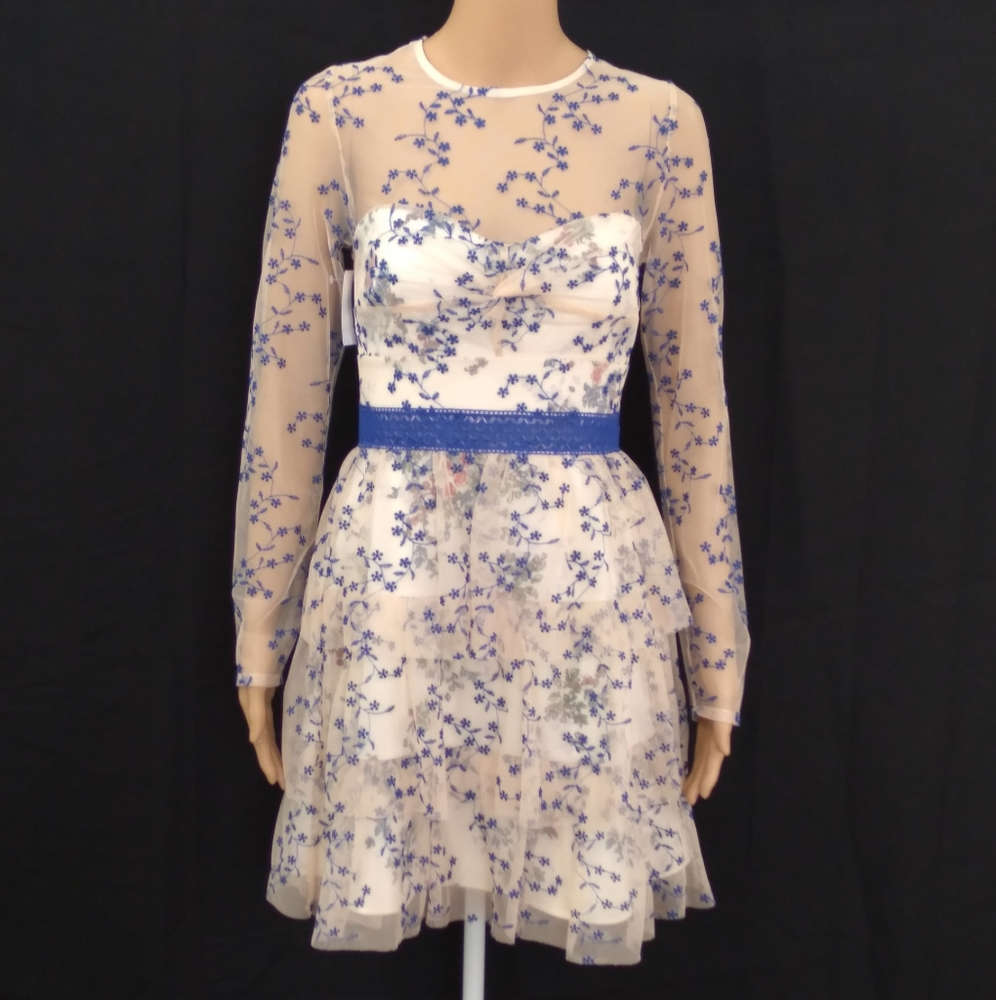 foxiedoxAnna Floral Fit & Flare Dress